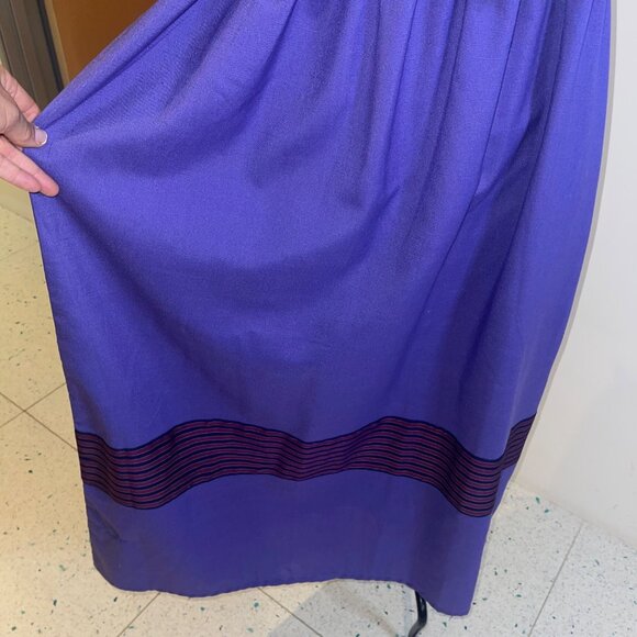 Meo Fashions By Kit Vintage Womens Dress Size Large Purple Kimono Sleeve Maxi - Picture 16 of 16